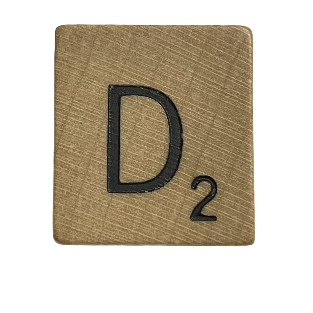 Scrabble Game Piece Letter D Replacement Wood Tile Genuine Standard Edition U